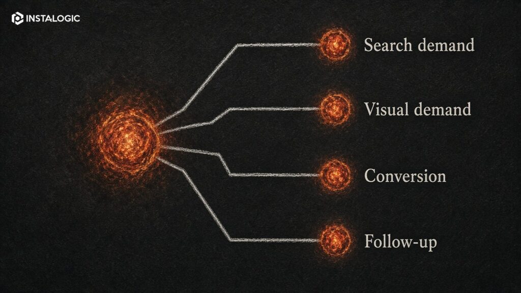 Decision tree for small businesses: search demand, visual demand, conversion problem, follow-up problem